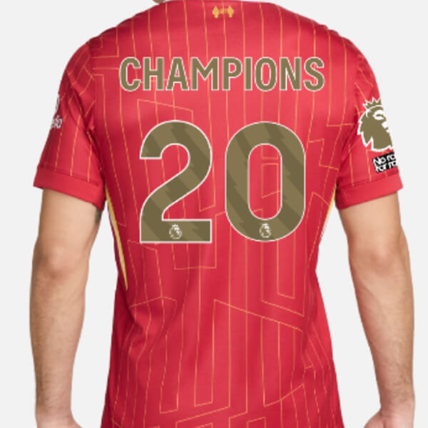 Liverpool Home Premier League Champions Shirt #20