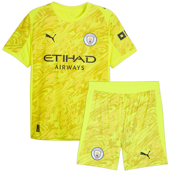Manchester City Goalkeeper Kids Kit 25/26 – Yellow