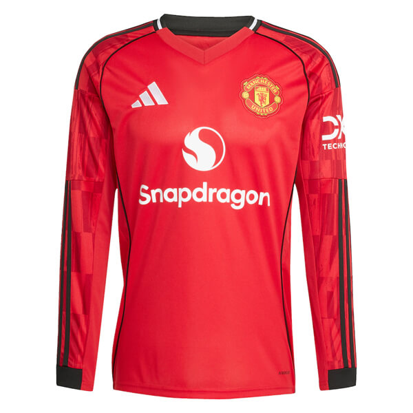 Manchester United Home Long Sleeve Shirt 25/26