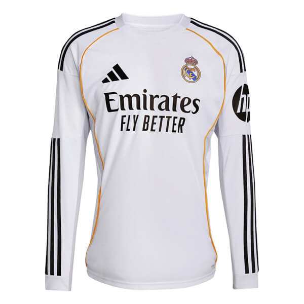 Real Madrid Home Long Sleeve Shirt 25/26