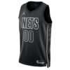 Jordan Brooklyn Nets Custom Unisex Swingman Jersey – Statement Edition – Black