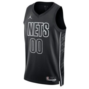 Jordan Brooklyn Nets Custom Unisex Swingman Jersey – Statement Edition – Black