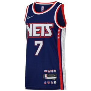 Nike Brooklyn Nets #7 Kevin Durant Swingman Player Jersey – City Edition – Blue