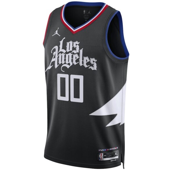 Jordan LA Clippers Custom Unisex Swingman Jersey – Statement Edition – Black - Image 2