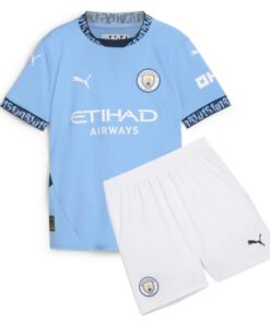 Manchester City 2024/25 Infant Home Shirt & Shorts Set