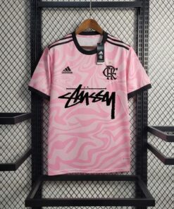 flamengo stussy pink jersey 25-26 front