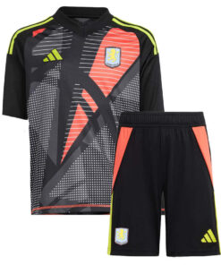 Aston Villa Black Kids Goalkeeper Kit 24/25