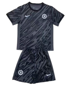 Chelsea Black Goalkeeper Kids Kit 24/25
