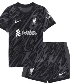 Liverpool Black Goalkeeper Kids Kit 24/25