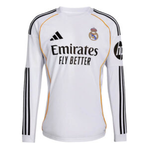 Real Madrid Home Long Sleeve Shirt 25/26