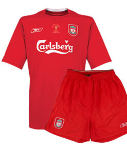 Retro Liverpool Home UCL Winners Kids Kit 04/05