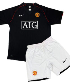 Retro Manchester United Away Kids Kit 07/08