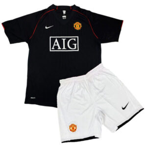 Retro Manchester United Away Kids Kit 07/08