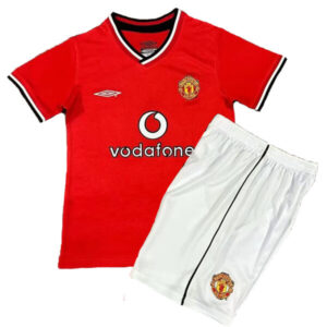 Retro Manchester United Home Kids Kit 01/02