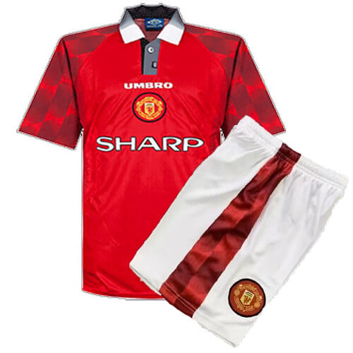 Retro Manchester United Home Kids Kit 96/97
