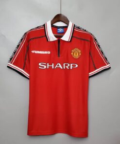 manchester united home retro shift 98-99 front