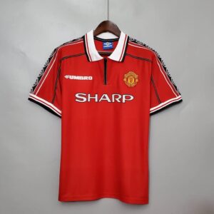 manchester united home retro shift 98-99 front